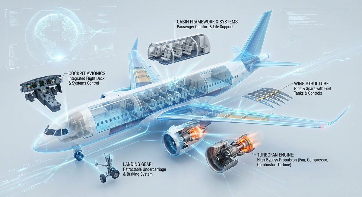 Aircraft 3D Cutaway Infographic