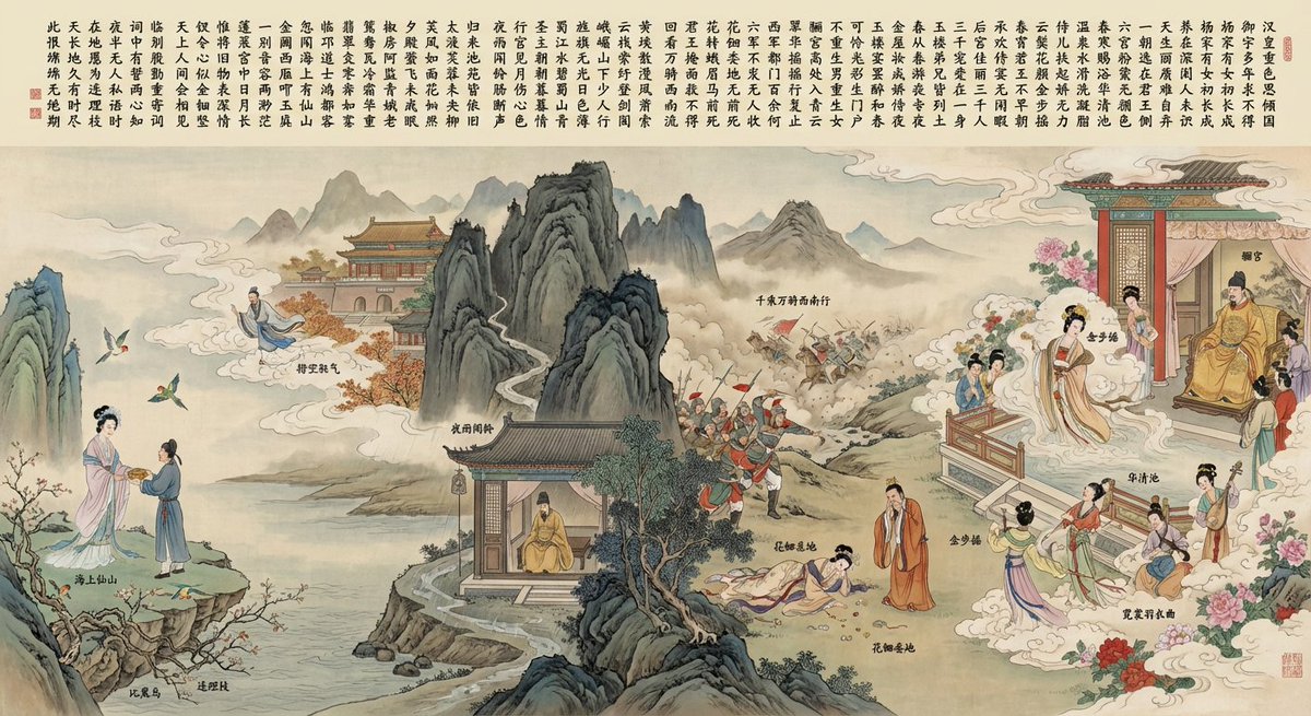 Long-Form Ancient Poem Painting