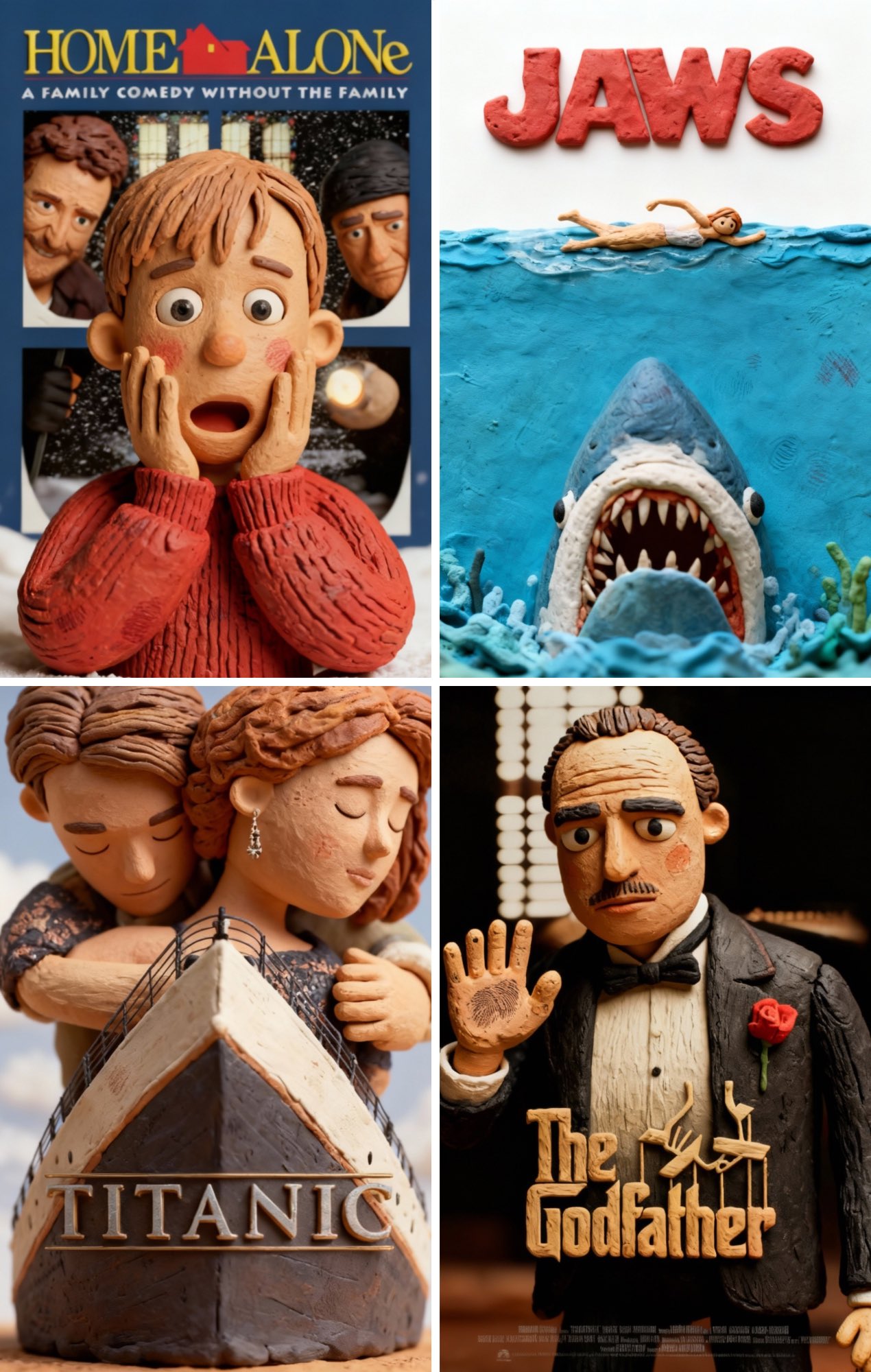Movie Poster Redesigned in Claymation Style