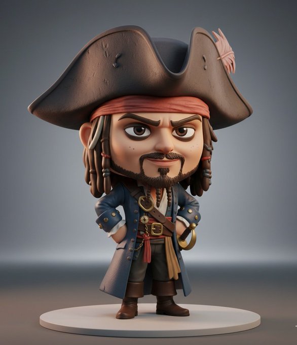 Character Transformed into 3D Collectible Chibi Figure