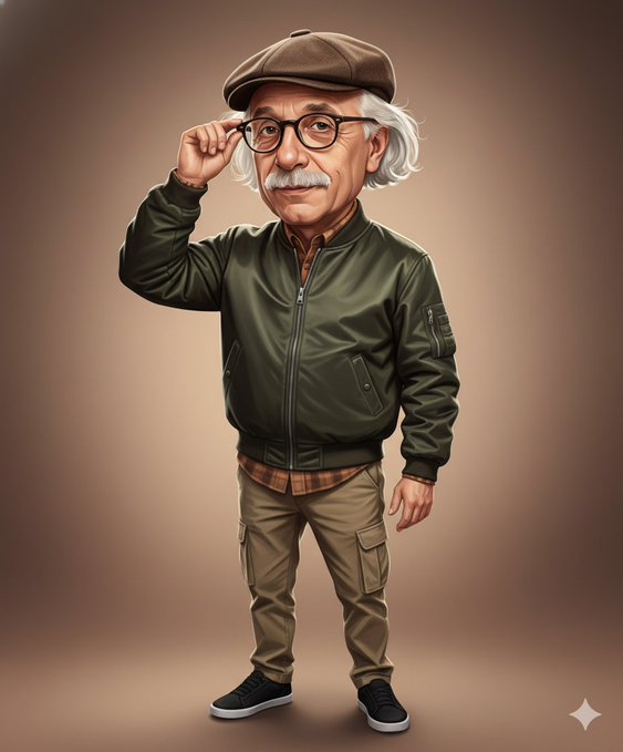 Digital Comic of Middle-Aged Man