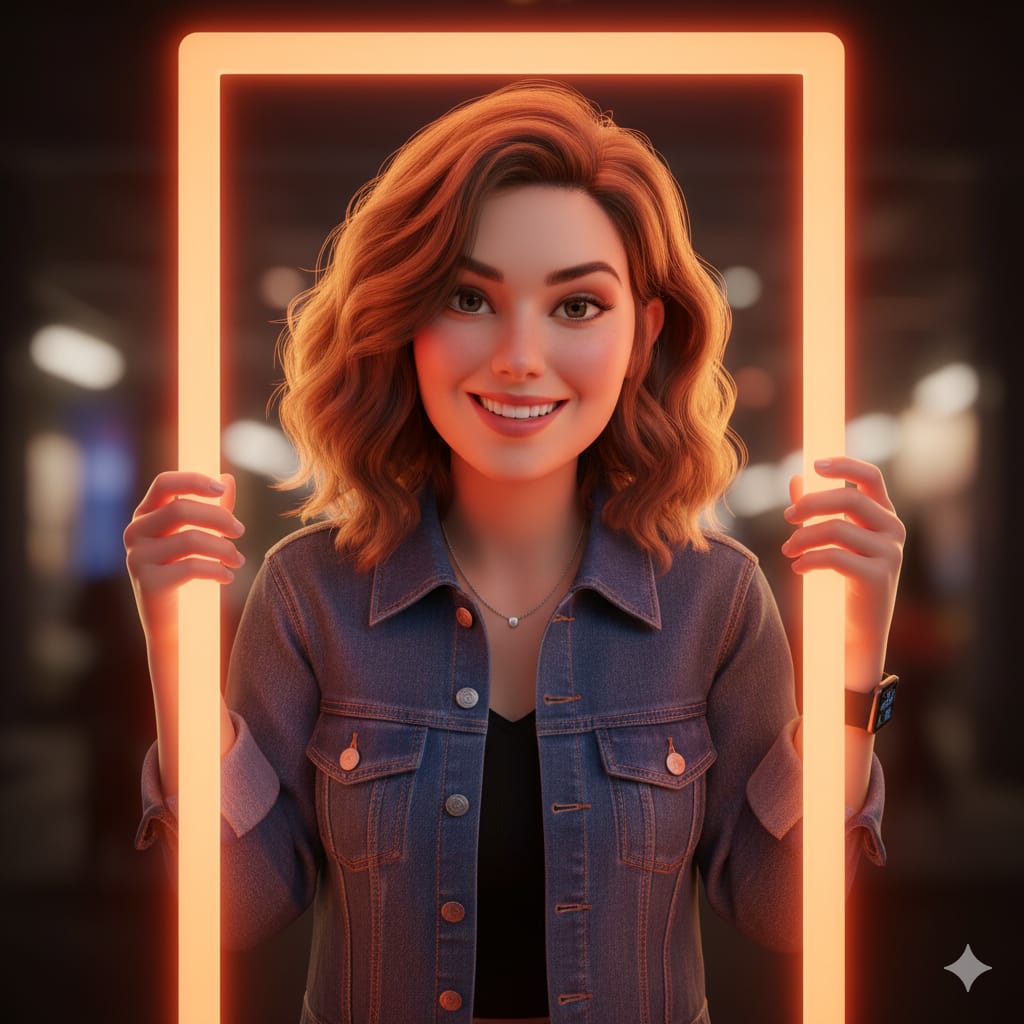 3D Digital Illustration of Woman