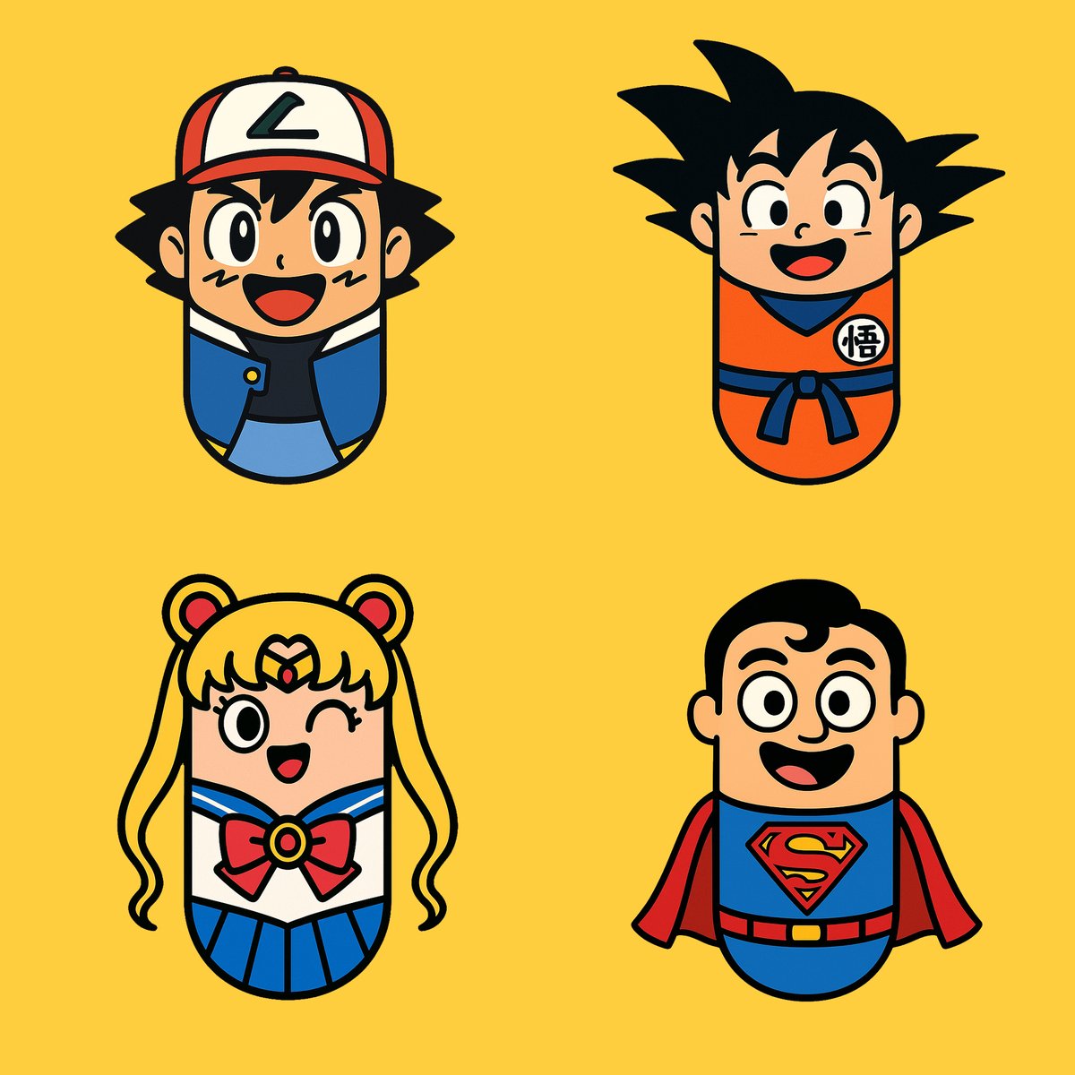 Cartoon Illustration Pill Character