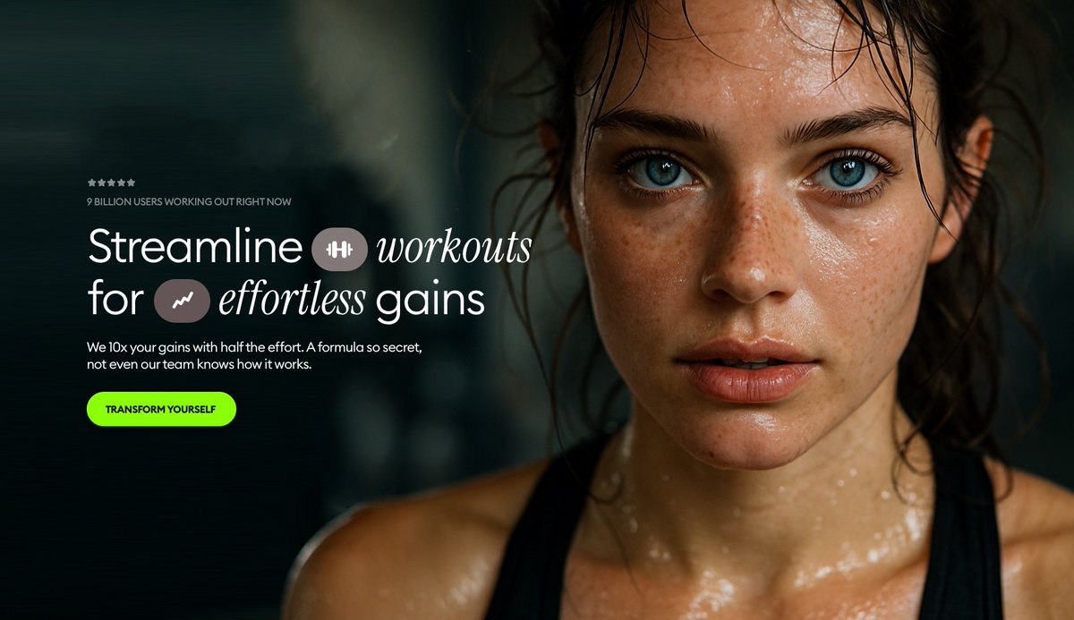 Brand Landing Page - Post-Workout Female Close-Up