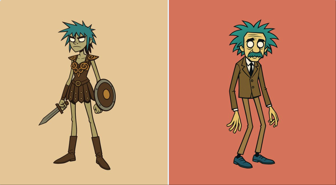 Gorillaz-Style Characters