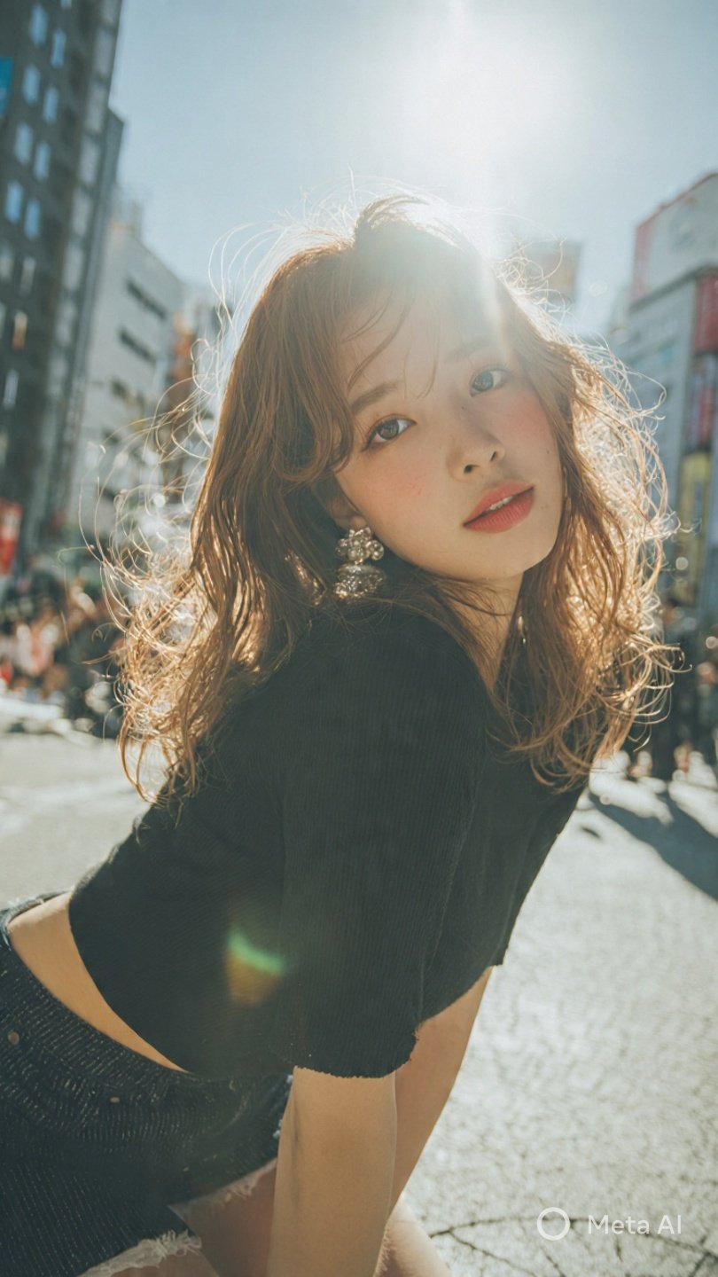 A young Japanese beauty model