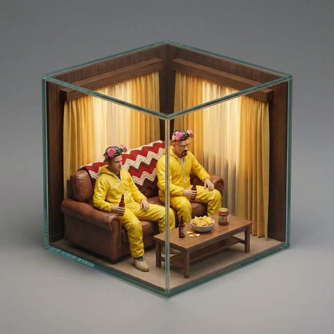 Movie Scenes Transformed into Miniature Isometric Dioramas