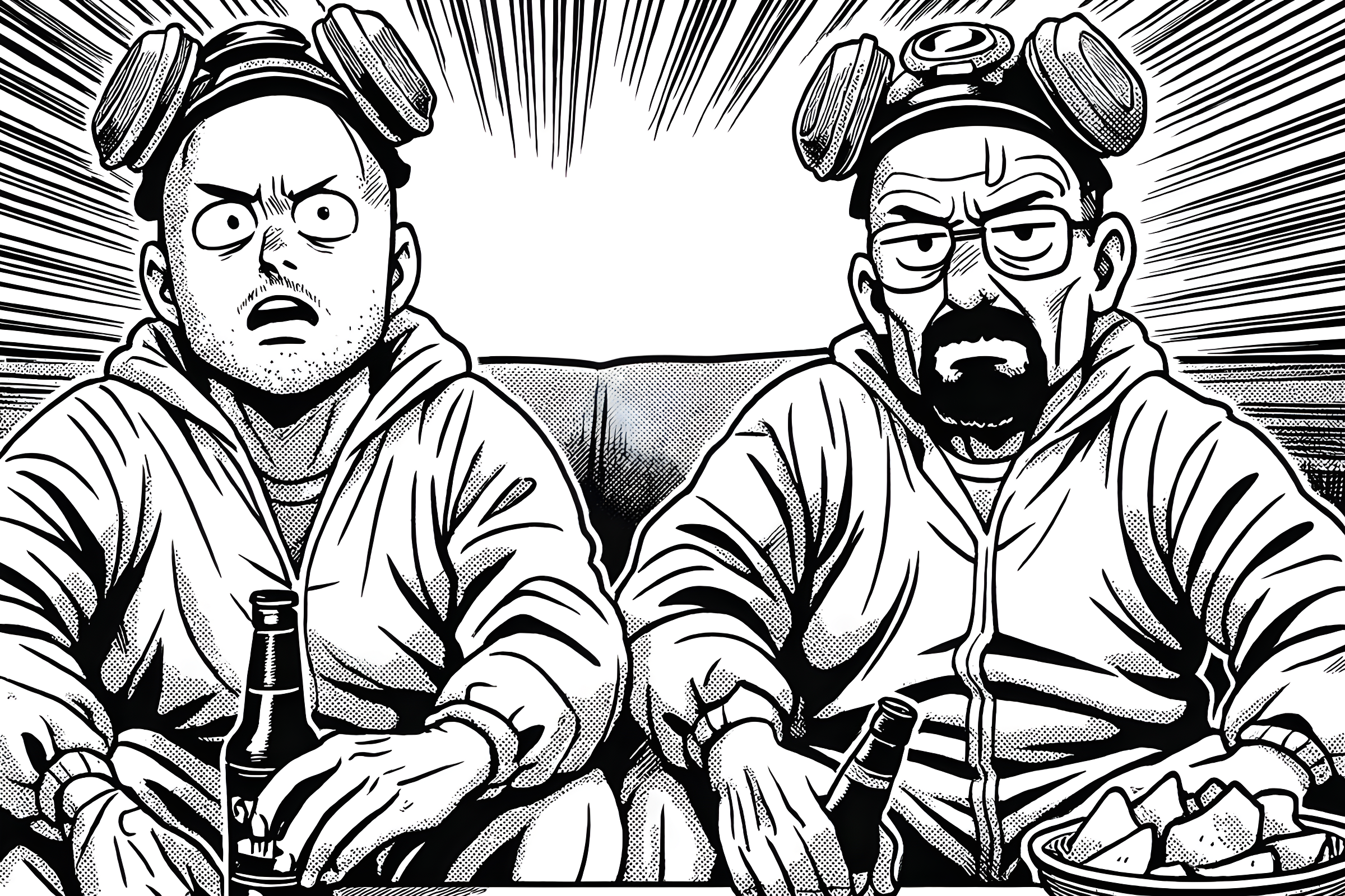 Japanese Comedy Manga Style Illustration