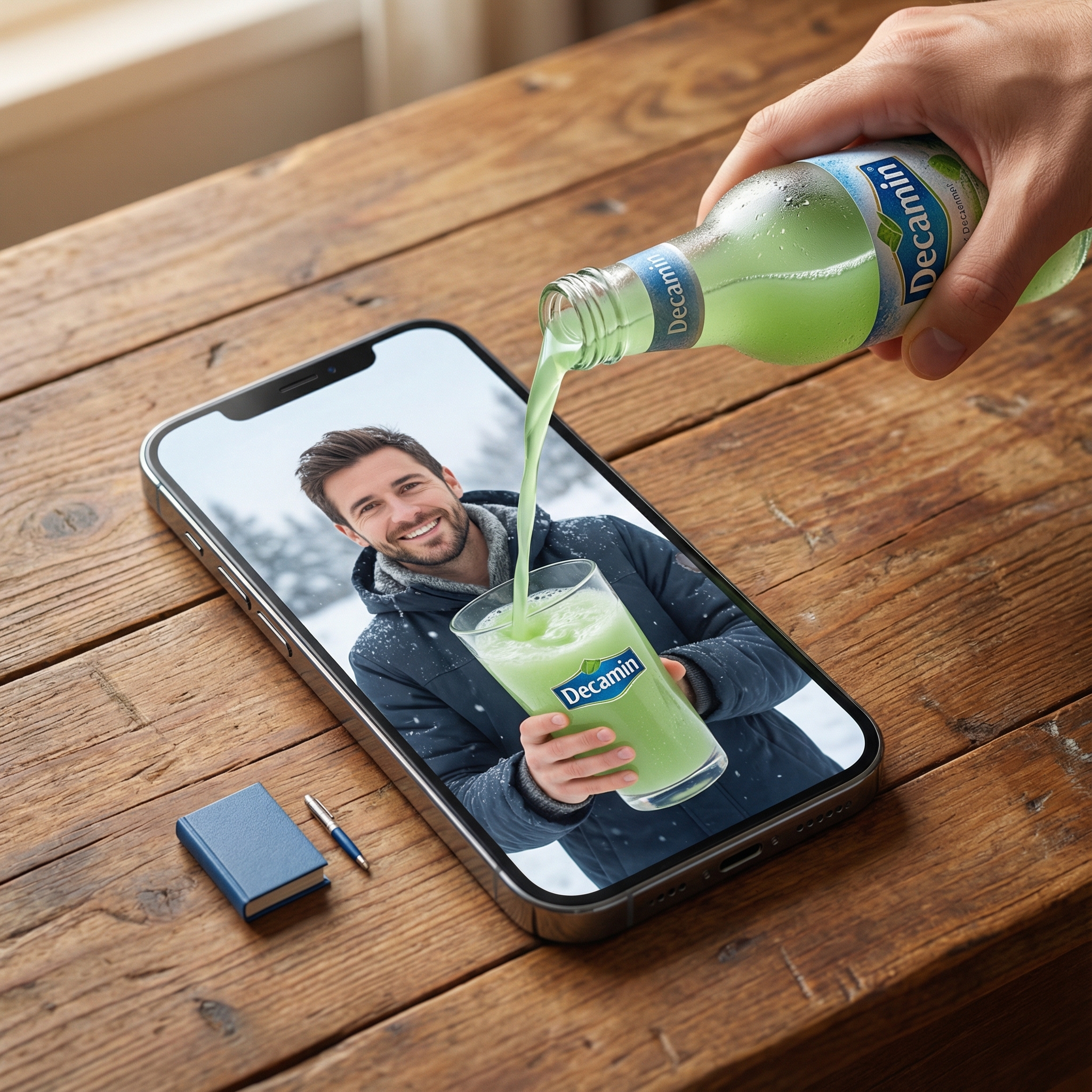 Oversized iPhone 17 Pro Max scene