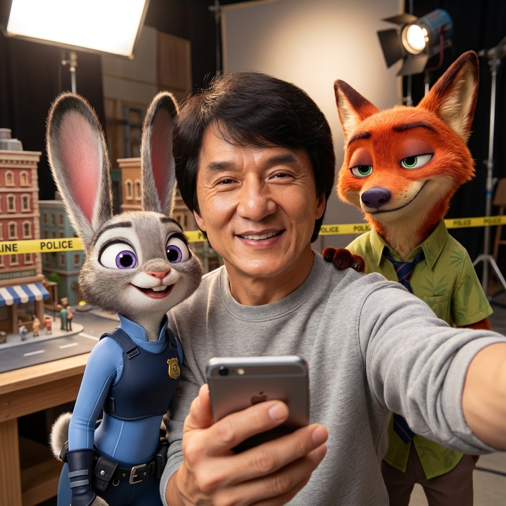 Selfie with stars on any movie set