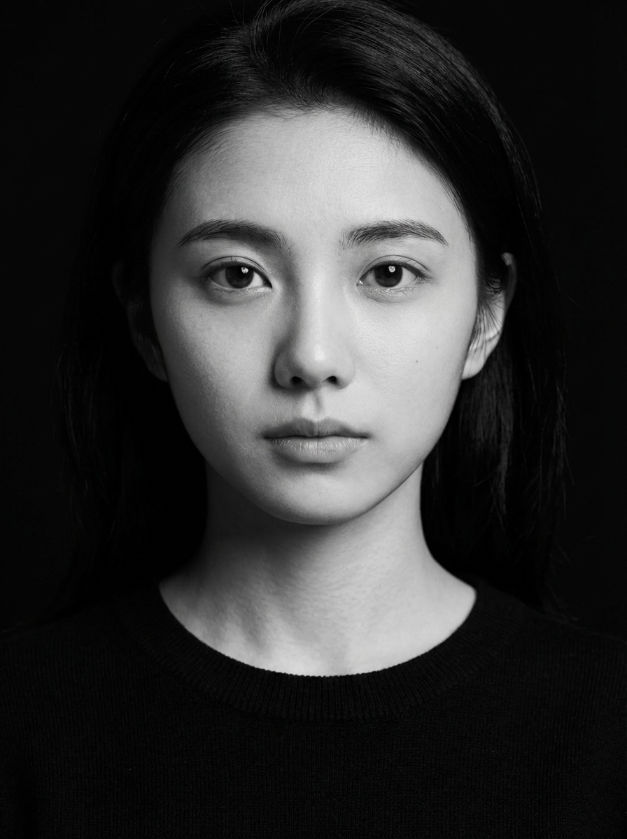 A Black and White Studio Portrait