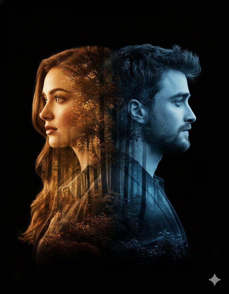 Cinematic Double Exposure Poster Design