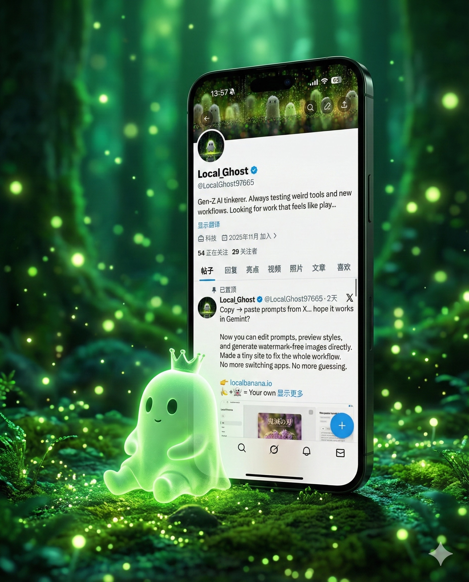 3D Fourth-Wall-Breaking Smartphone Art Scene