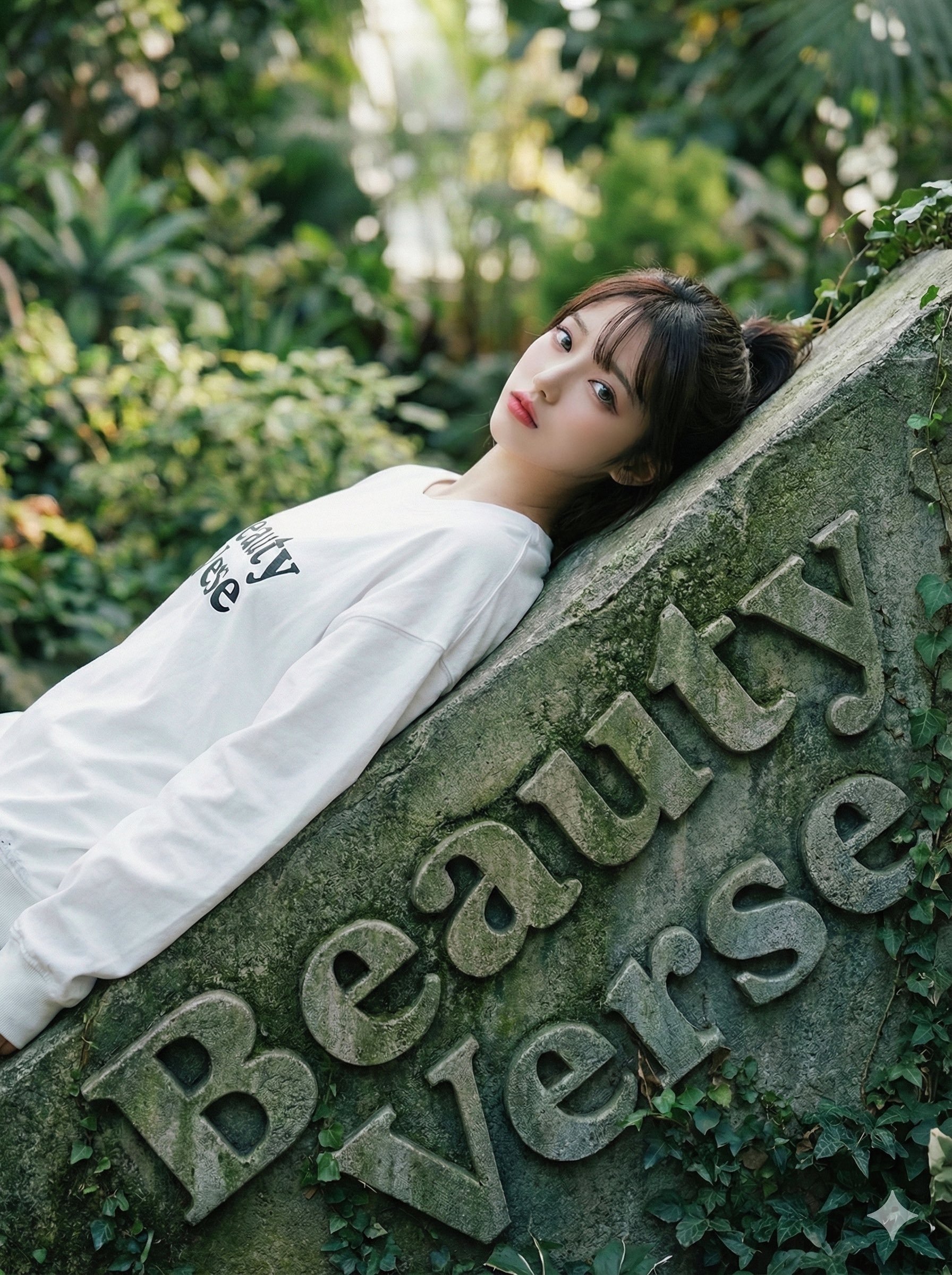 Diagonal Garden · High-Fashion Editorial Full-Bleed Composition