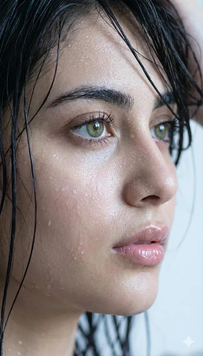Cool Tones in Water: Hyper-Real Side Profile