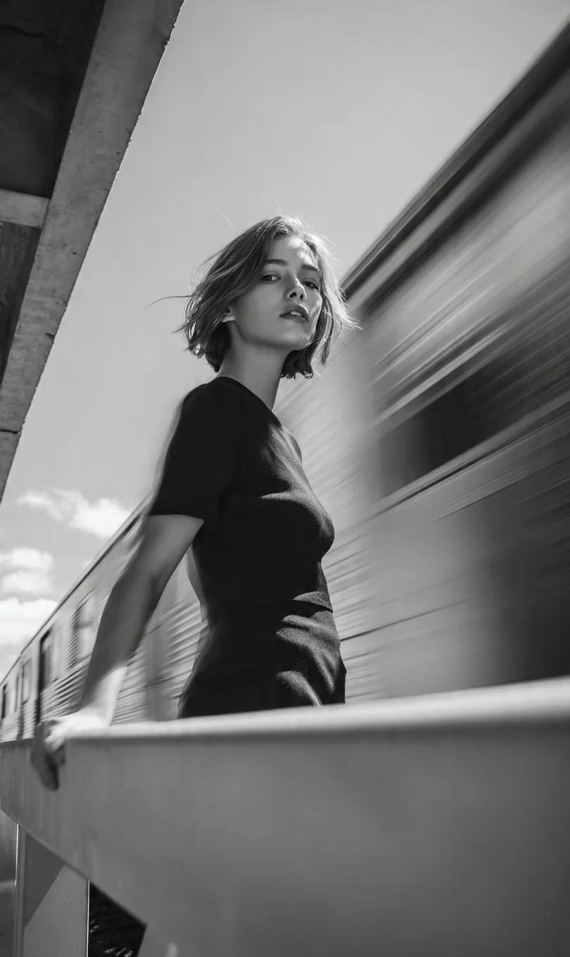 Cinematic Black and White Portrait