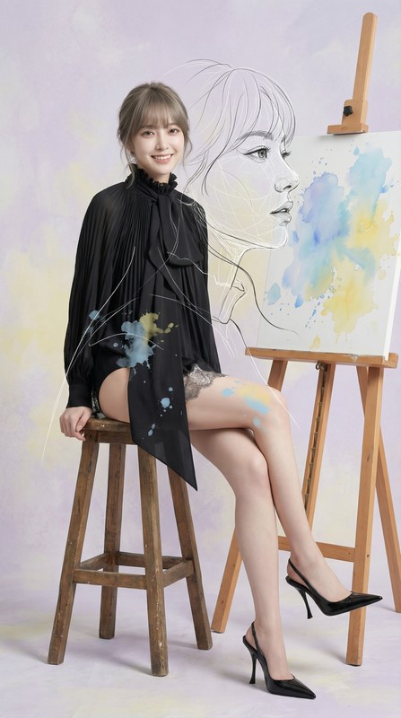 Line Drawing Overlap of Studio Artist