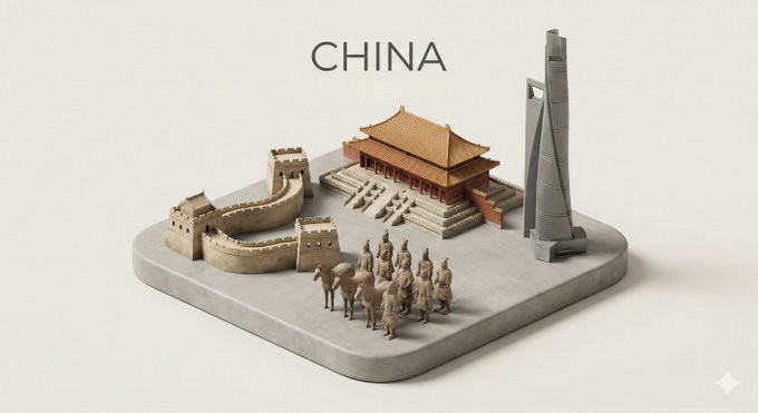 Minimalist Landmark Diorama