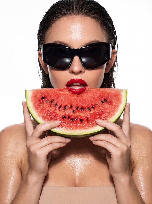 Studio High-Key Watermelon Babe