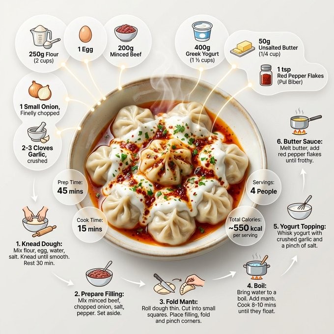Magazine Style Manti Dumpling