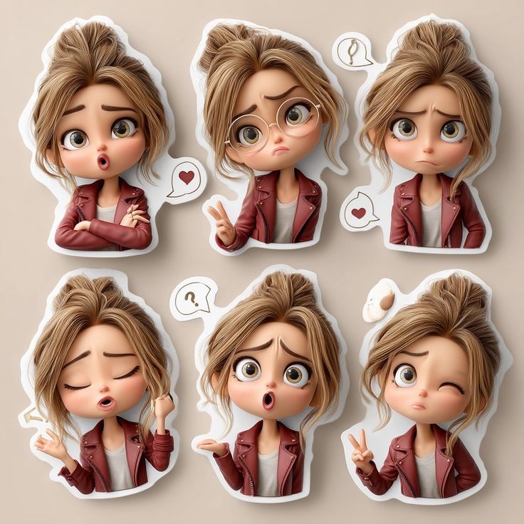 Pixar Style Chibi Sticker Series