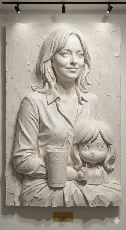 Plaster Relief Light Shadow Art