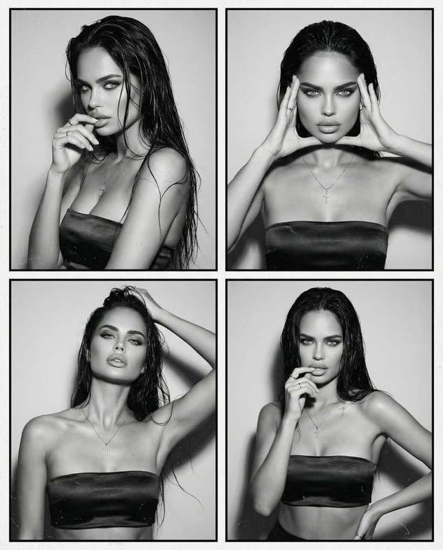 Monochrome Wet Hair Grid