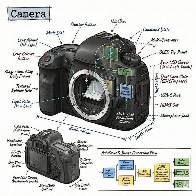 Black White Tech Diagram
