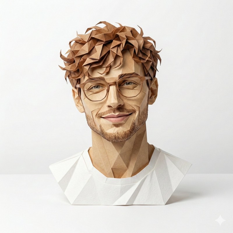 Origami Paper Portrait