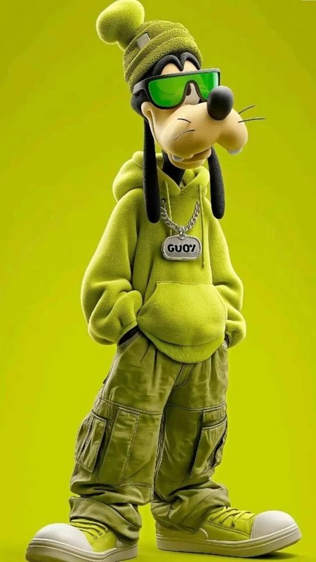 3D Cartoon Dog in Streetwear