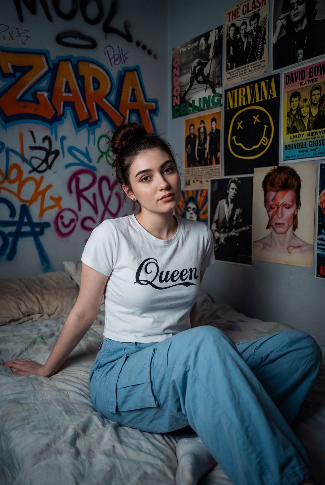 Grunge Bedroom Portrait