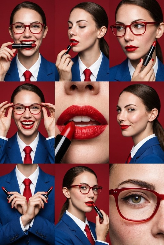 Lipstick Campaign 3×3 Beauty Grid