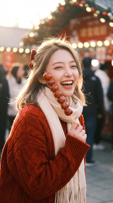 New Year Market — Sweet Smile with Tanghulu