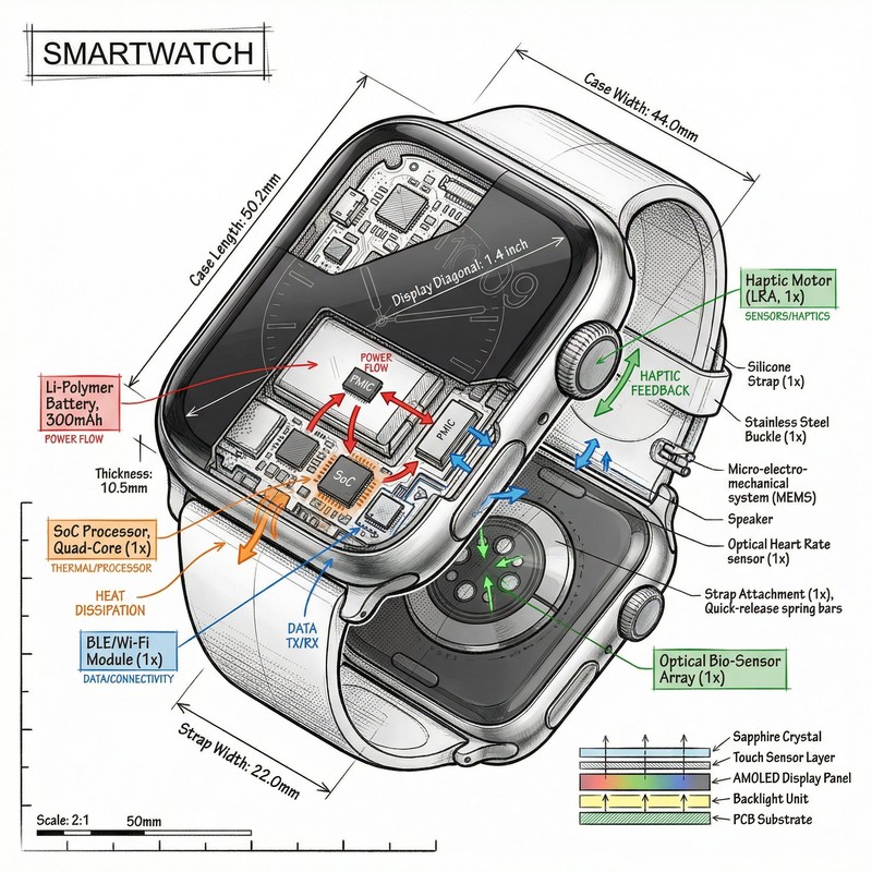 Isometric 3D Infographic Technical Teardown
