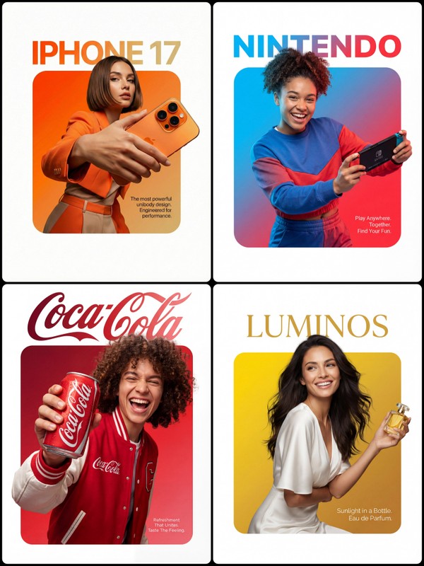 High-End Product Ad Gradient Square Breakout Design