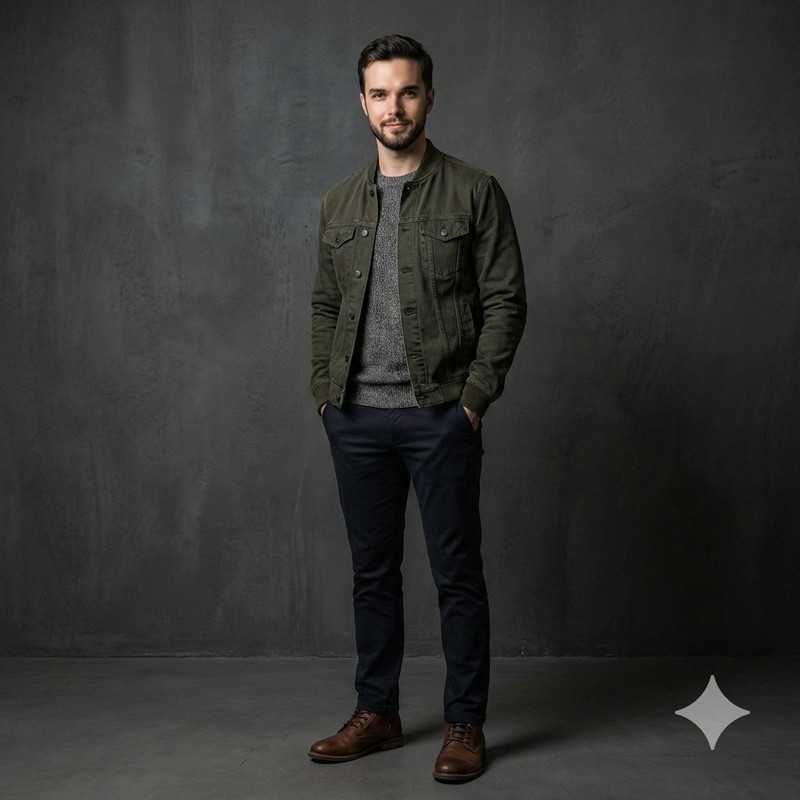 Modern Casual Studio Male Editorial Portrait