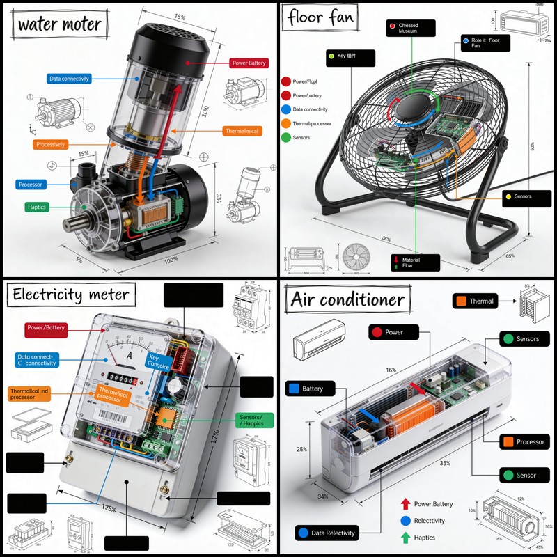 Isometric 3D Technical Infographic Teardown