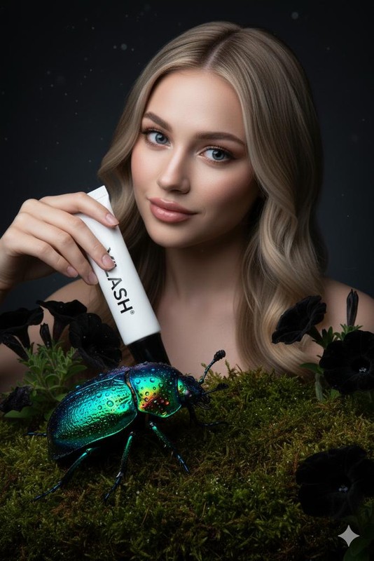 Iridescent Jewel Beetle Eyelash Serum Macro Beauty Ad