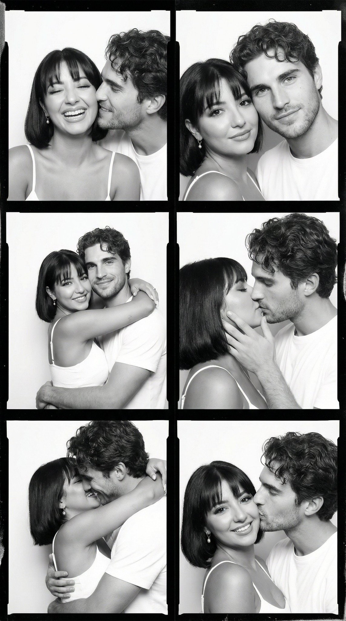 B&W Couple Film Contact Sheet