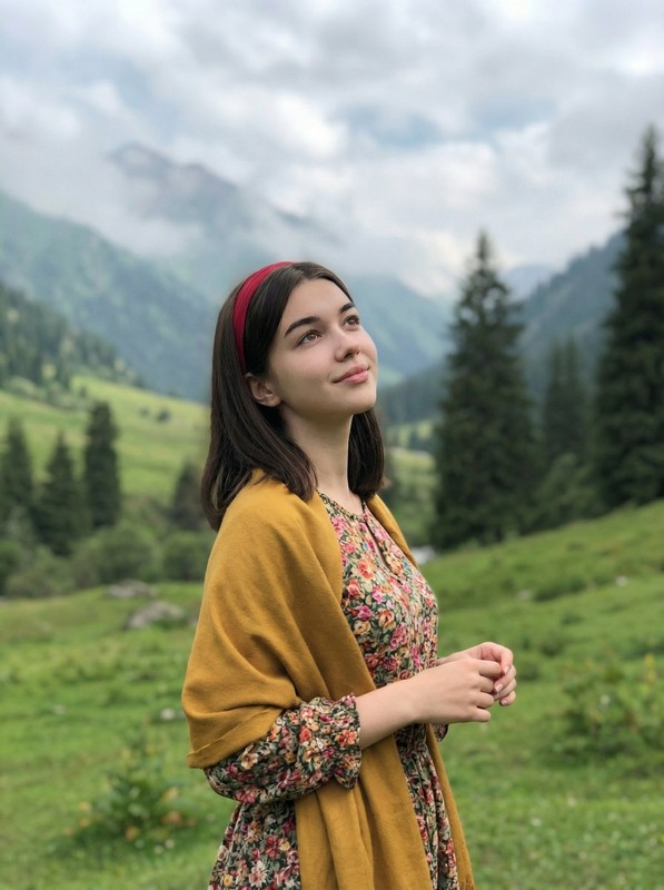 Mountain Valley Traditional Dress Portrait