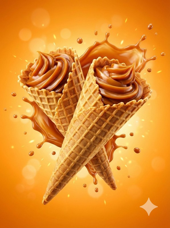 Caramel Dessert Commercial Product Photography