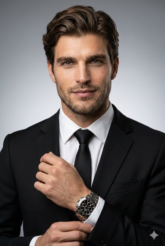 Black Suit Corporate Executive Studio Portrait