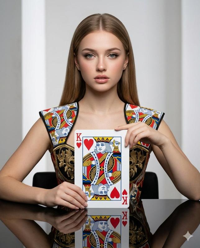 Playing Card Concept Minimalist Fashion Editorial