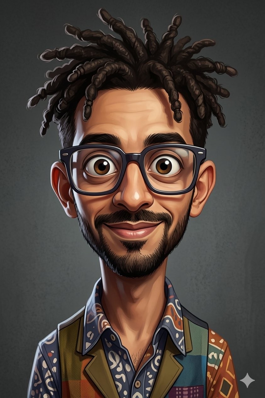 Exaggerated Caricature Style Character Portrait Design