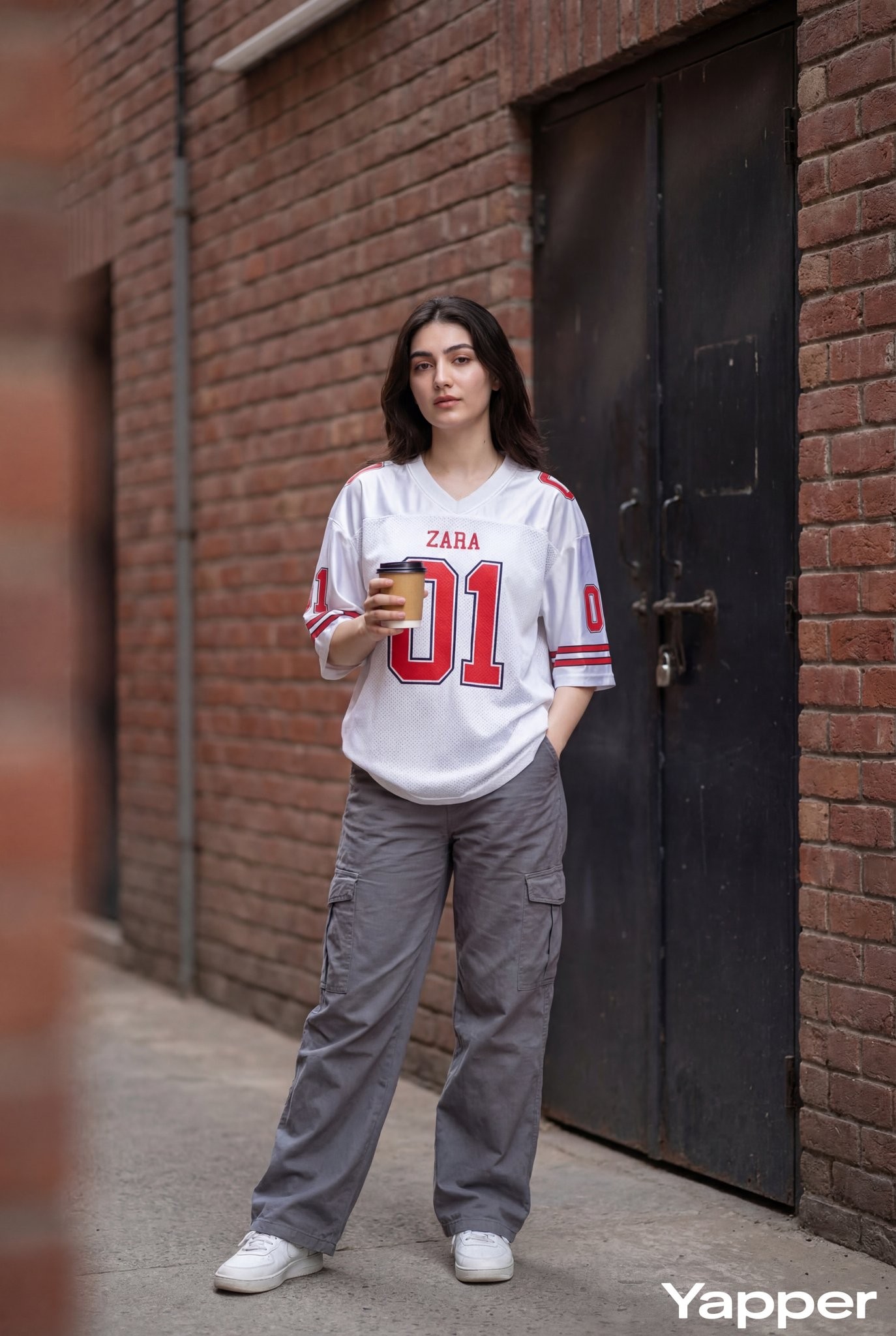 Urban Alley Football Jersey Street Fashion Portrait