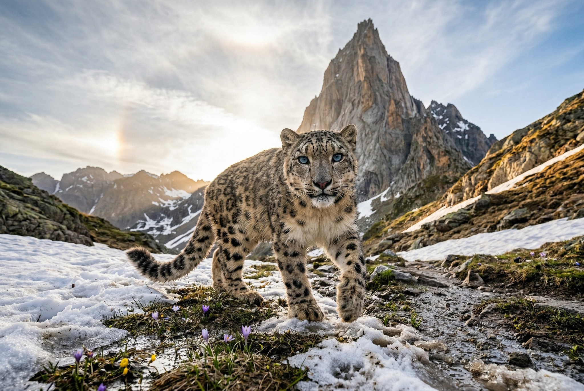 Snow Leopard Full Body Portrait Detailed Prompt Comparison Tutorial