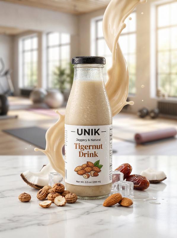 UNIK Tigernut Natural Drink Fitness Scene Product Advertisement