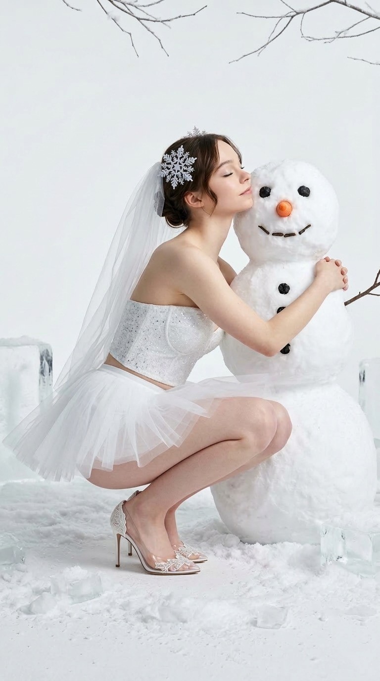 Three-Person Winter Knit Sweater Studio Fashion Portrait