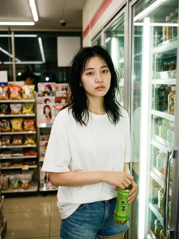 Late Night Convenience Store Girl Portrait