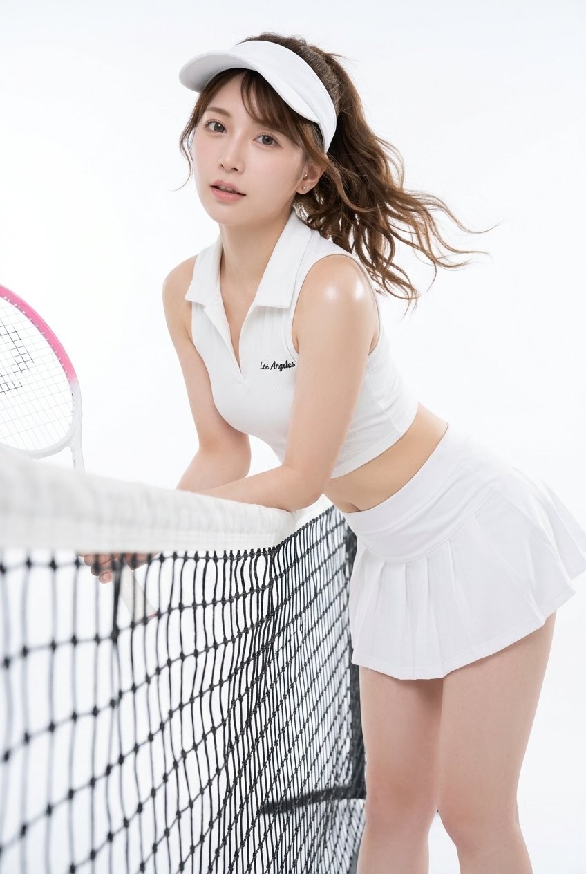 Tennis Girl Sports Gravure Studio Shot
